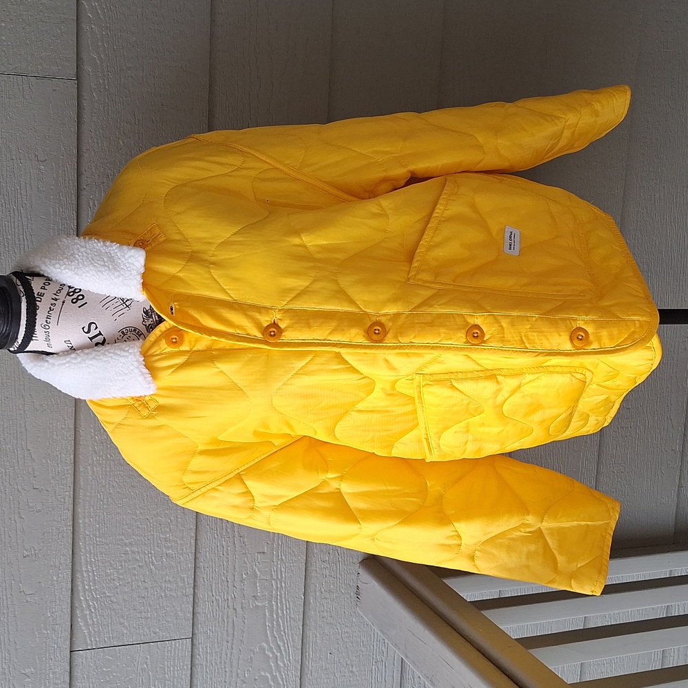 Banks Journal Georgia Lightweight Quilted Jacket Removable Collar Yellow Size M - Picture 2 of 13